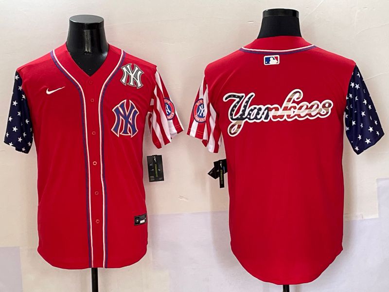 Men New York Yankees Blank Red a generation of national flags Jointly Name 2025 Nike MLB Jersey style 12->new york yankees->MLB Jersey